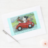 Poedels Retro Schrift Stickers Gift Labels (Envelop)