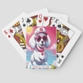 Poedels Zonnige Dag Monogram Go Fish Game Pokerkaarten (Achterkant)