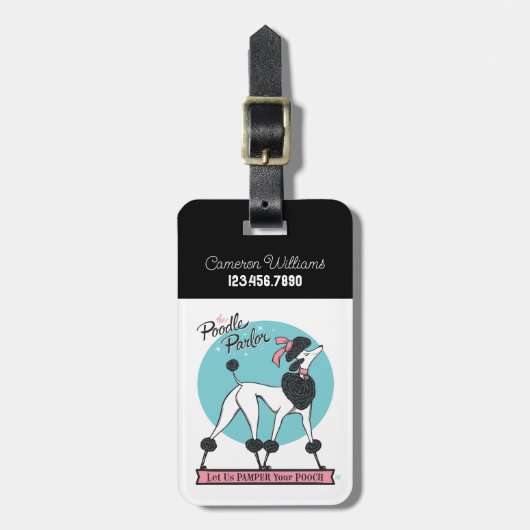 poedelsalon bagagelabel (Voorkant verticaal)