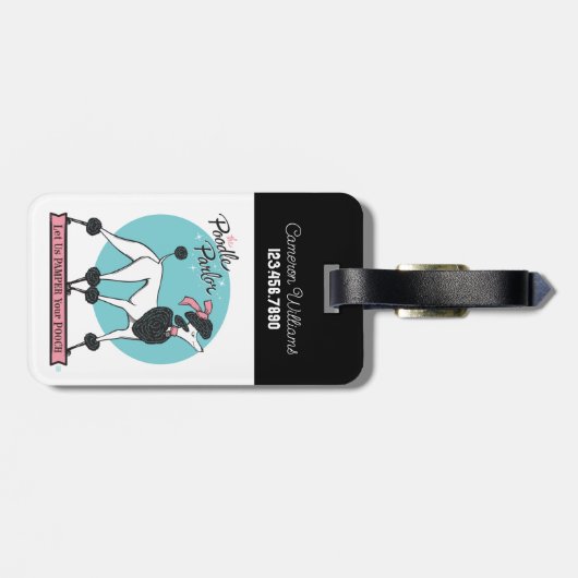 poedelsalon bagagelabel (Achterkant horizontaal)