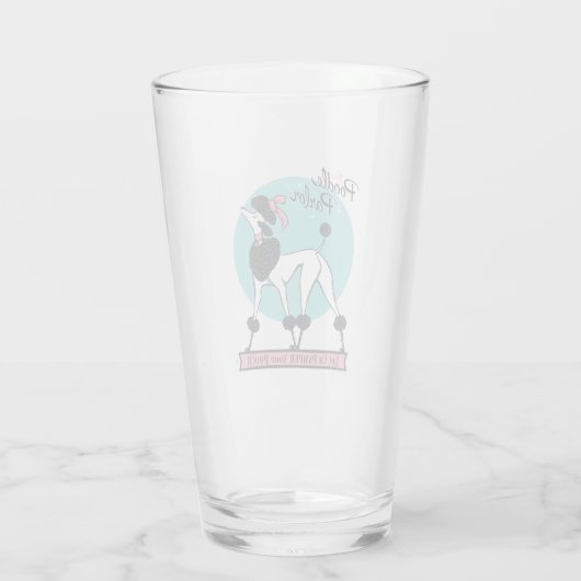 poedelsalon glas (Achterkant)