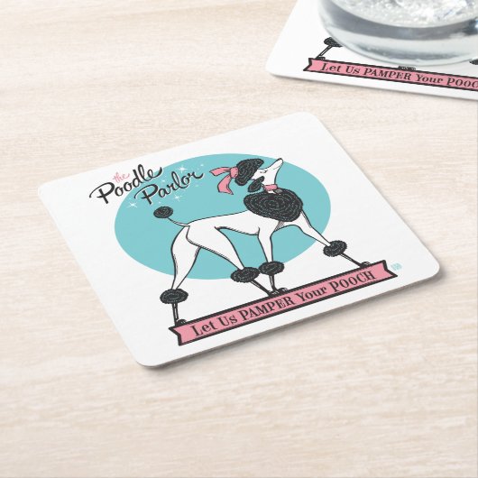 poedelsalon kartonnen onderzetters (Schuin)