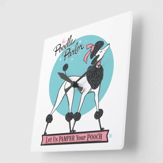 poedelsalon vierkante klok (Hoek)