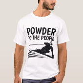 POEDER AAN DE MENSEN, SKIËR T-shirts Ski Snow (Voorkant)