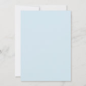 Poeder Azure Ranunculus Eucalyptus Bruiloft Kaart (Achterkant)