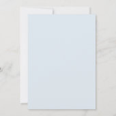 Poeder Azuur Aquarel Bruiloft Kaart (Achterkant)