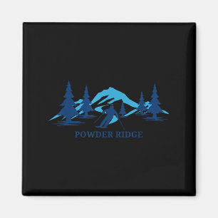 Poeder berg Minnesota skiresort skiën skiër Magneet