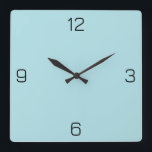 Poeder Blauw B0E0E6 Kleur - Optie om naam toe te v Vierkante Klok<br><div class="desc">Voeg een naam, initialen of wat tekst toe, of houd de kleur alleen. Kleurcoördinaten met andere items in de winkel op basis van de naam en de HEX-code (zescijferige hex-triplet). Gebruik deze code om andere items te mixen, te matchen en aan te passen om mee te gaan, of om toe...</div>