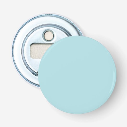 Poeder Blauw B0E0E6 Stevig kleurenontwerp Button Flesopener (Voorkant)