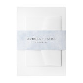 Poeder blauw baby blauw Voornaam bruiloft Uitnodigingen Wikkel (Voorkant Voorbeeld)