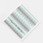 Poeder blauw en grijs servet (Hoek)