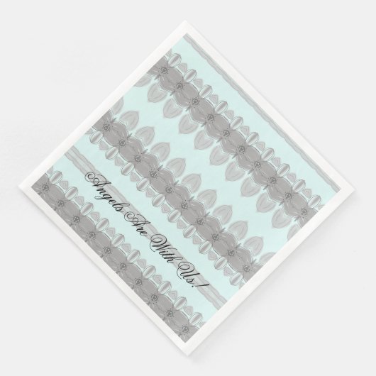 Poeder blauw en grijs servet (Hoek)