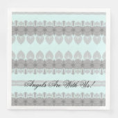 Poeder blauw en grijs servet (Voorkant)