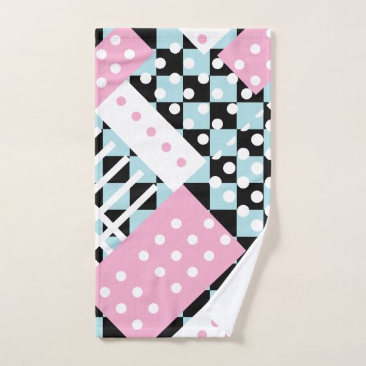 Poeder blauw en roze bad handdoek (Handdoek)