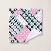 Poeder blauw en roze bad handdoek (Wasdoekje)