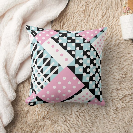 Poeder blauw en roze kussen (Deken)