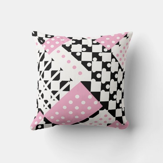 Poeder blauw en roze kussen (Achterkant)