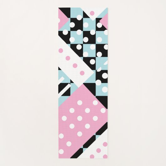 Poeder blauw en roze yogamat (Voorkant)