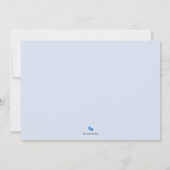 Poeder Blauw Geboorte Aankondiging Fotokaart (Achterkant)