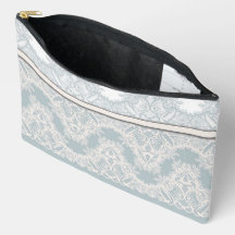 Poeder Blauw Print Cosmetische/Pencil Bag