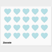 Poeder Blauw Vast lichaam Hart Sticker (Vel)