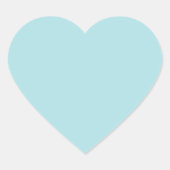 Poeder Blauw Vast lichaam Hart Sticker (Voorkant)