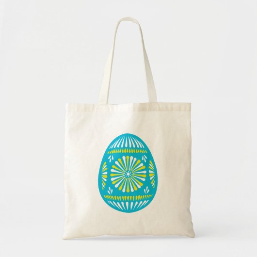 Poeder blauw, veredeld eitje tote bag (Voorkant)