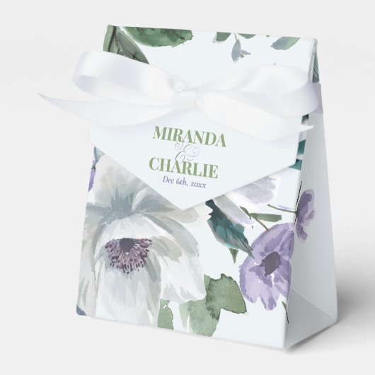 Poeder Blauw Wedding Favoriet Box Bedankdoosjes (Voorkant Zijde)