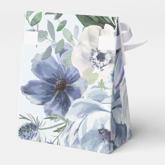 Poeder Blauw Wedding Favoriet Box Bedankdoosjes (Achterkant)