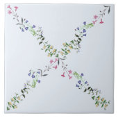 Poeder Blauw Wilde bloem Tile 6x6 Tegeltje (Voorkant)