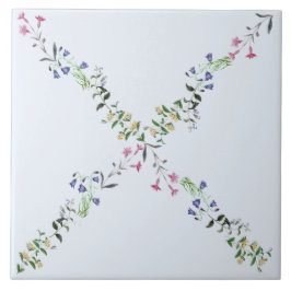 Poeder Blauw Wilde bloem Tile 6x6 Tegeltje