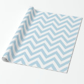 Poeder Blauw Wit XL Chevron ZigZag Patroon Cadeaupapier (Uitgerold)