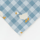 Poeder Blauwe Gingham Gans Buffalo Check Aangepast Fleece Deken (Hoek)