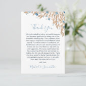 Poeder Blauwe Landvelden Bruiloft Bedankkaart (Staand voorkant)