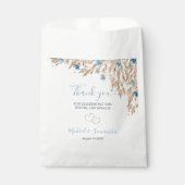 Poeder Blauwe Landvelden Bruiloft Bedankzakje (Voorkant)