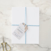 Poeder Blauwe Landvelden Bruiloft Cadeaulabel (Met Touw)
