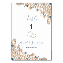 Poeder Blauwe Landvelden Bruiloft Kaart