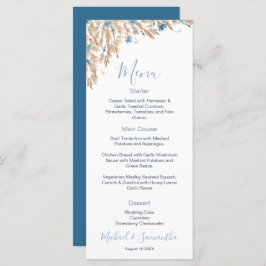 Poeder Blauwe Landvelden Bruiloft Menu