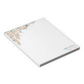 Poeder Blauwe Maïs Bloem Velden Custom Notitieblok (Schuin)