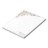 Poeder Blauwe Maïs Bloem Velden Custom Notitieblok (Linkerzijde)