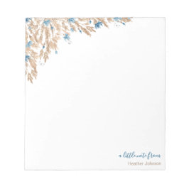 Poeder Blauwe Maïs Bloem Velden Custom Notitieblok