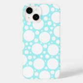 Poeder Blauwe Polka Dot Case-Mate iPhone Case (Achterkant)