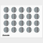 Poeder Blauwe Poppies strepen Stickers (Vel)