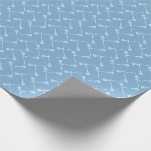 Poeder Blue Lacrosse White Sticks Cadeaupapier