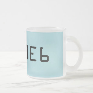 Poeder Blue Solid Color met Hex Number B0E6 Matglas Koffiemok