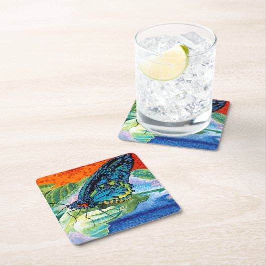 Poeder-Butterfly II Kartonnen Onderzetters (Insitu)