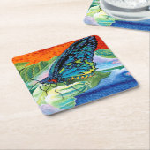 Poeder-Butterfly II Kartonnen Onderzetters (Schuin)