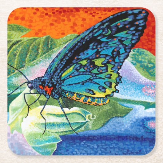 Poeder-Butterfly II Kartonnen Onderzetters (Voorkant)