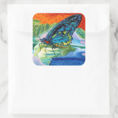 Poeder-Butterfly II Vierkante Sticker (Tas)