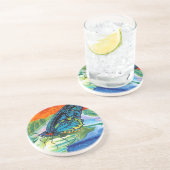 Poeder-Butterfly II Zandsteen Onderzetter (Zijkant)